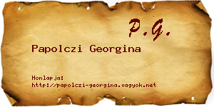 Papolczi Georgina névjegykártya