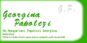 georgina papolczi business card